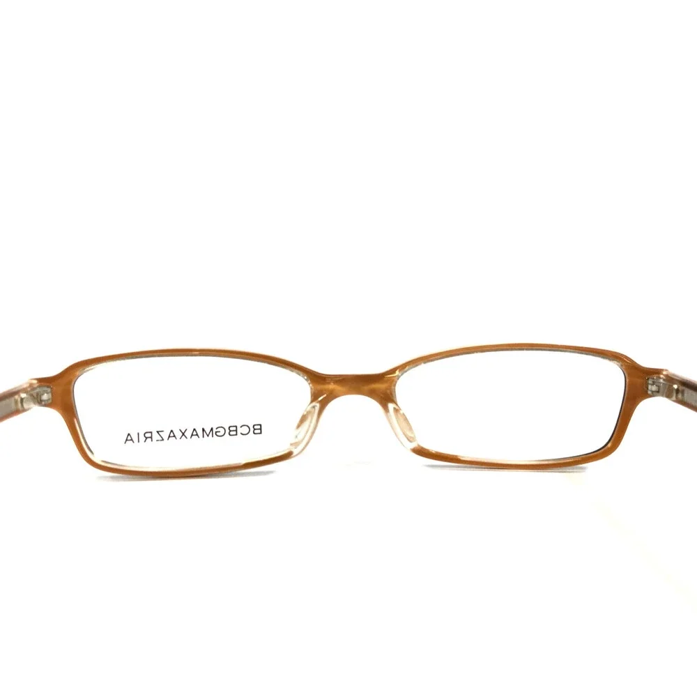 BCBGMAXAZRIA Petite Eyeglasses Frame XENA BLA Black Orange Rectangle 49-15-140